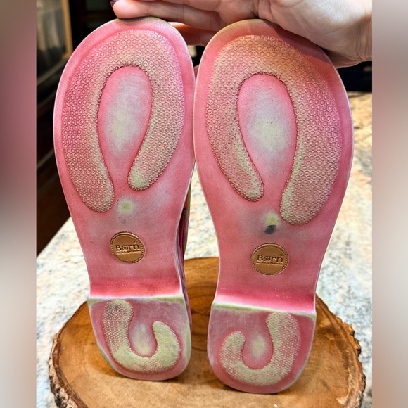 Born Hot Pink Leather Bora Basics/Drilles Sandals | Size 10 | EUC! - Picture 5 of 12